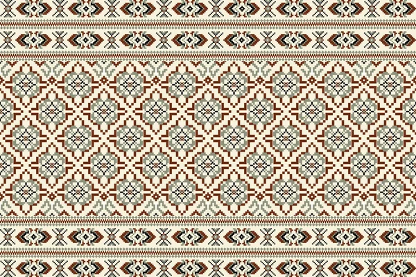 Krem zemin üzerinde geleneksel Ukrayna kabilesinin güzel figürü. Nakış, soyut, vektör çizimi. Doku, kumaş, giysi, ambalaj tasarımı..