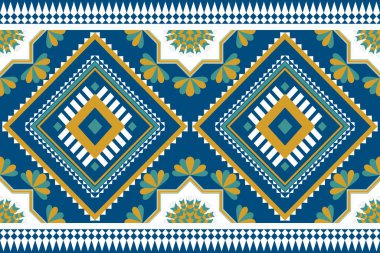 Güzel figür Fas geometrik etnik doğu deseni geleneksel mavi arka plan. Nakış, soyut, vektör çizimi. Doku, kumaş, giysi, ambalaj, baskı için tasarım..