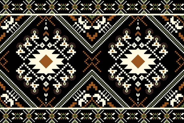 Ацтекский Стиль Вышивка Векторная Иллюстрация Дизайн Текстуры Одежды Обертки Печати — стоковый вектор