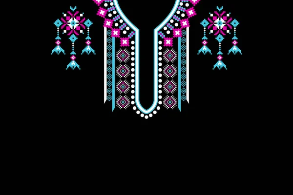 아름다운 우크라이나 부족의 목걸이 전통적 그라운드 Aztec 스타일 추상적 일러스트레이션 — 스톡 벡터
