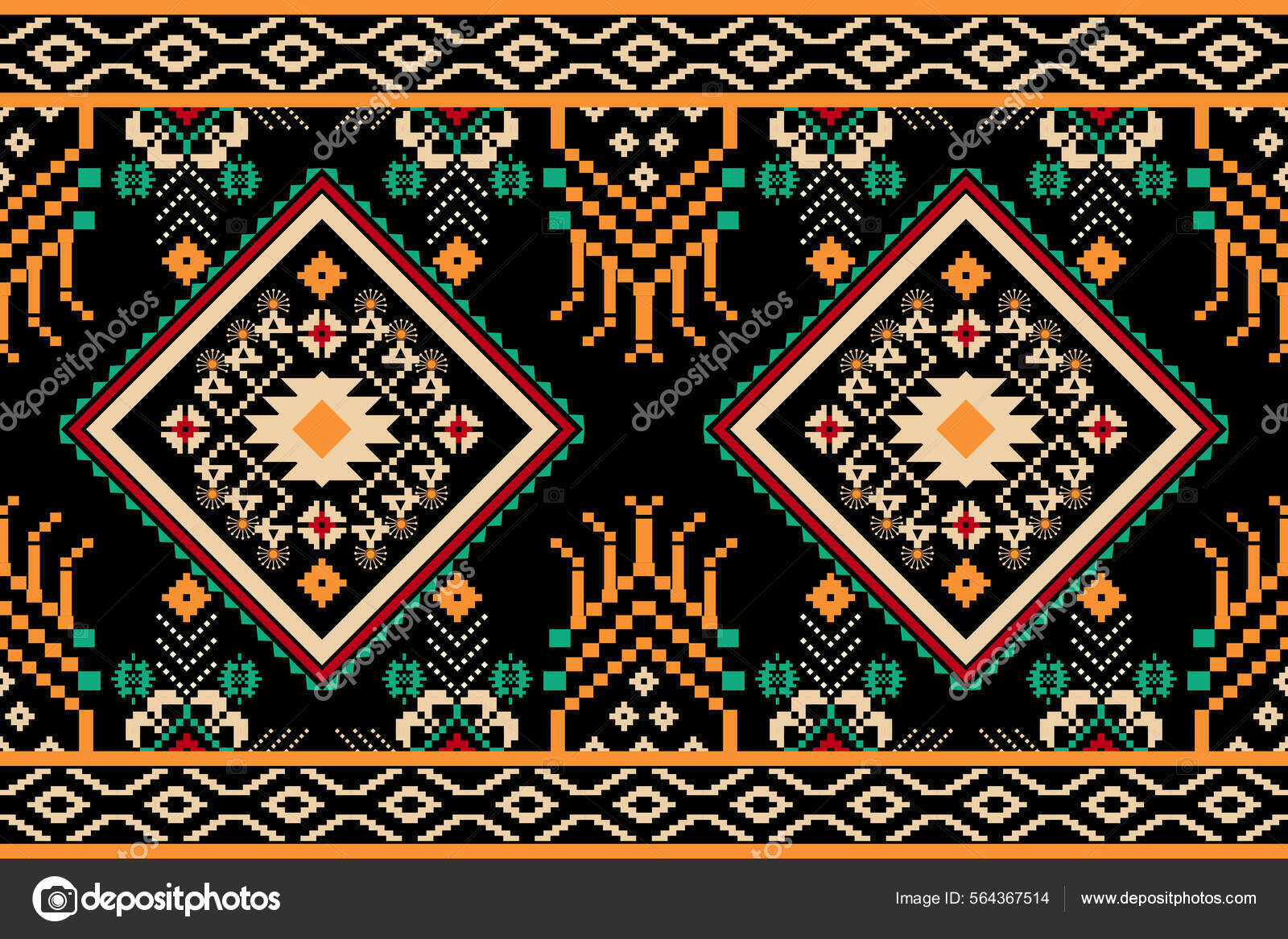 Beautiful geometric ethnic art pattern traditional. Design for