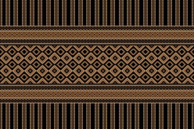 Beautiful Thai seamless pattern.geometric ethnic oriental pattern traditional on black background.Aztec style,embroidery,abstract,vector,illustration.design for texture,fabric,clothing,wrapping,carpet