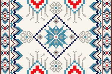 Krem zemin üzerinde geleneksel Ukrayna kabilesinin güzel figürü. Krem rengi işleme biçimi soyut vektör çizimi. Doku, kumaş, giysi, ambalaj..