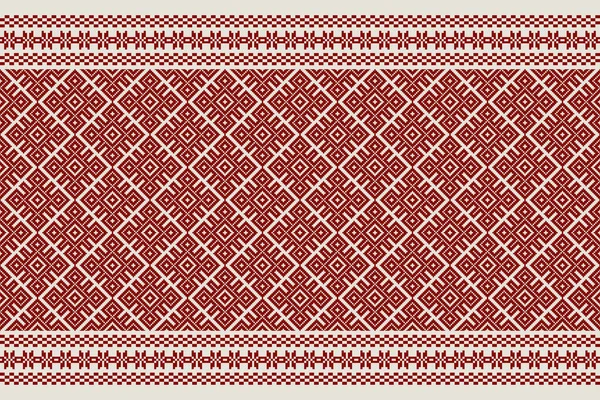 Bordado Ucraniano Bonito Geométrico Padrão Étnico Oriental Tradicional Background Aztec —  Vetores de Stock