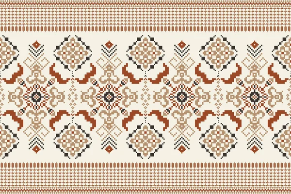 Hermoso Patrón Oriental Étnico Patrón Pattern Geometric Punto Cruz Tradicional — Archivo Imágenes Vectoriales