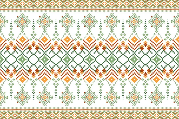 Όμορφη Απρόσκοπτη Σταυροβελονιά Pattern Geometric Έθνικ Ανατολίτικο Μοτίβο Παραδοσιακό Φόντο — Διανυσματικό Αρχείο