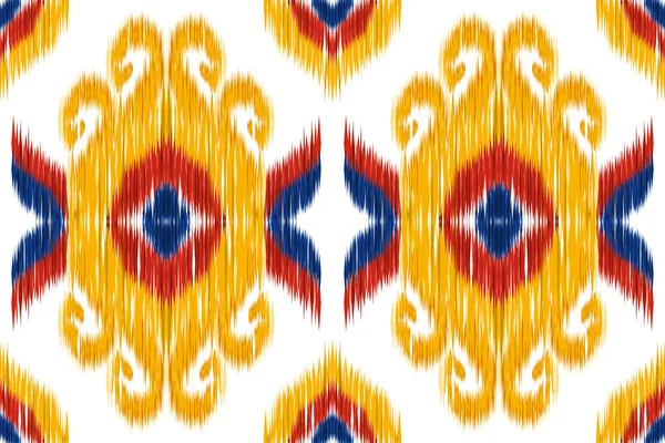 Schöne Nahtlose Ikat Paisley Pattern Geometrische Ethnische Orientalische Muster Traditional — Stockvektor
