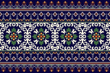 Güzel Tayland çiçek desensiz desen, soyut, vektör, illüstrasyon. Doku, kumaş, giysi, ambalaj, dekorasyon, halı, geometrik etnik doğulu geleneksel arka plan..