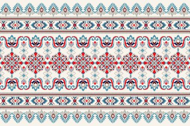 Beyaz arkaplan üzerindeki desen. Aztec tarzı, soyut, vektör, illüstrasyon. Doku, kumaş, giysi, ambalaj, prin, dekorasyon, halı. Geometrik etnik oryantal tasarım.