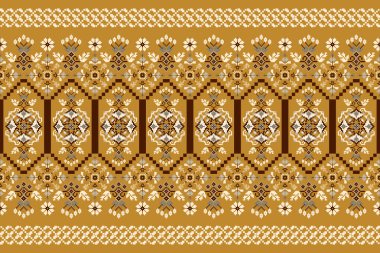 Güzel çapraz dikiş nakışı. Geometrik etnik oryantal desen geleneksel arkaplan. Doku, kumaş, giysi, ambalaj, halı, baskı için tasarlama..