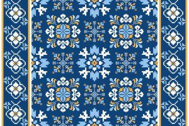 knitted embroidery.geometric ethnic oriental pattern traditional background.Aztec style abstract vector illustration.design for texture,fabric,clothing,wrapping,carpet,decoration,print.boho style.