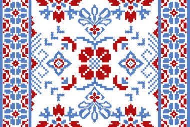 knitted embroidery.geometric ethnic oriental pattern traditional background.Aztec style abstract vector illustration.design for texture,fabric,clothing,wrapping,carpet,decoration,print.boho style.