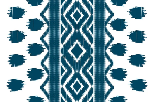 Bela Figura Tribal Africano Ikat Padrão Sem Costura Tradicional Fundo — Vetor de Stock