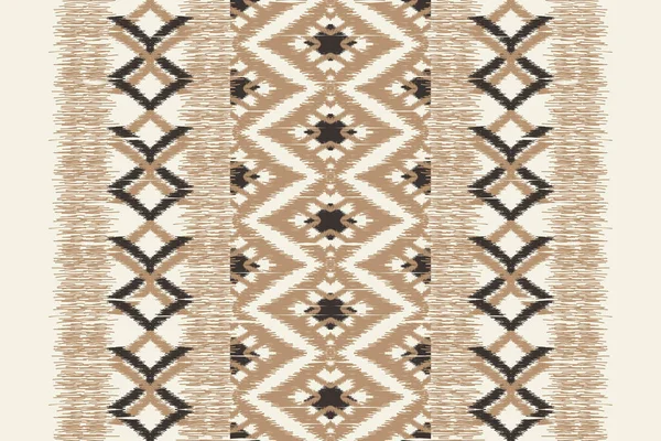 African Ikat Paisley Embroidery Geometric Ethnic Oriental Seamless Pattern Traditional — Stok Vektör