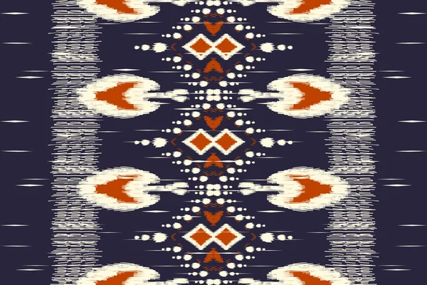 Figura Tribal Africana Ikat Paisley Sin Costuras Pattern Geometric Étnica — Vector de stock