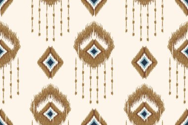 Beyaz arka plan üzerinde figür Afrika kabilesi Ikat desenli işleme.Geometrik etnik doğulu dikişsiz desen geleneği. Doku, kumaş, giysi, ambalaj, baskı için tasarım