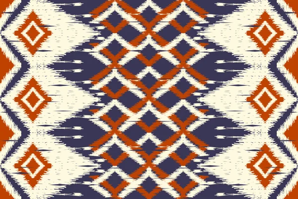 Africano Ikat Paisley Bordado Fundo Roxo Etnia Geométrica Oriental Sem — Vetor de Stock