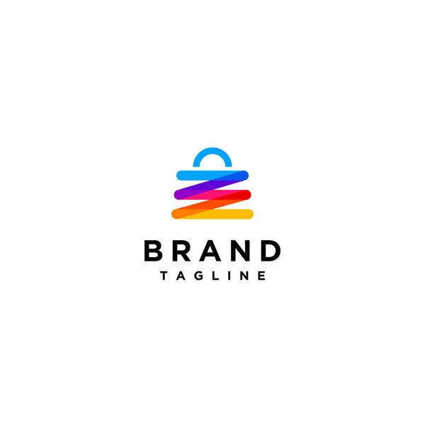 Logo Template Describes Technology Market Makes Easy Customers Quickly Find — Vetor de Stock