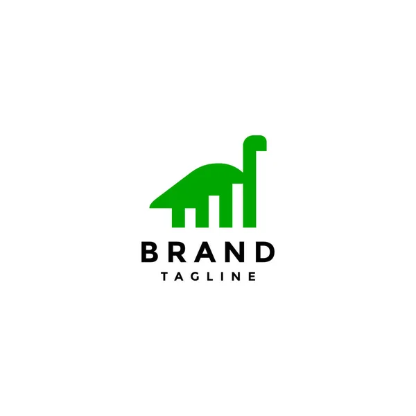 Marketing Enhancement Technology Logo Design Illustrated Bar Chart Negative Field — Vettoriale Stock