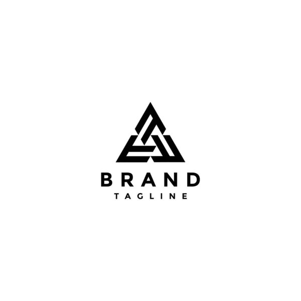 Minimalist Logo Design Three Letter Form Triangle Triangles Can Represent — Vetor de Stock
