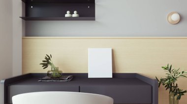 Kitap maketi boş kapak kapağı yüz ve arka taraf çizim defteri boş şablon temiz dergi modeli Premium Kitap modern iç, masa üzerinde