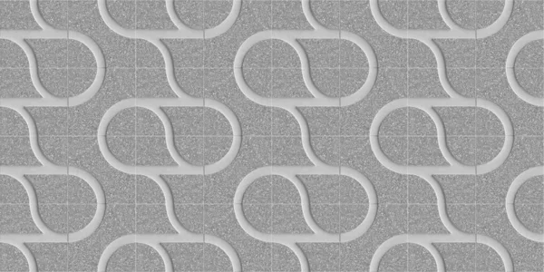背景や壁紙の幾何学的な正方形のパターンでシームレスな黒白とグレーのコンクリート壁のタイルのテクスチャ モノクロトーン カプセル — ストック写真