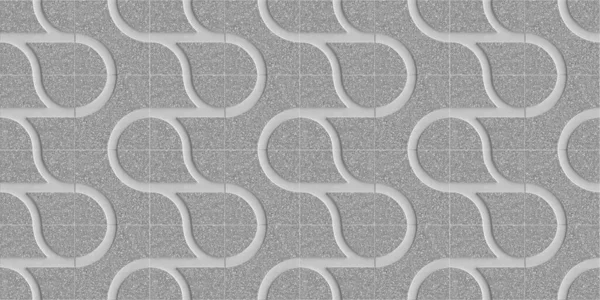 背景や壁紙の幾何学的な正方形のパターンでシームレスな黒白とグレーのコンクリート壁のタイルのテクスチャ モノクロトーン 無限大 — ストック写真