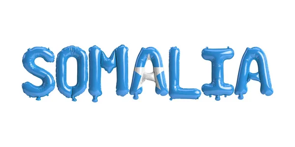 Illustration Somalia Letter Balloons Flags Color Isolated White — Fotografia de Stock