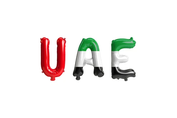 Illustration Uae Letter Balloons Flags Color Isolated White — 스톡 사진