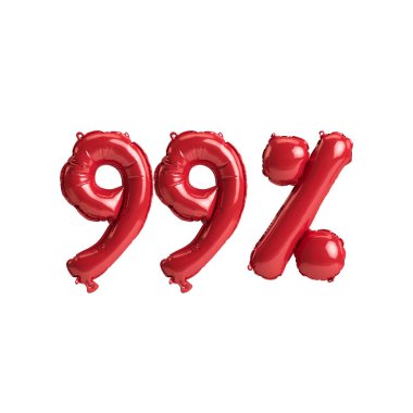 3d illüstrasyon kırmızı balonlar% 99 beyaz arkaplan üzerinde izole