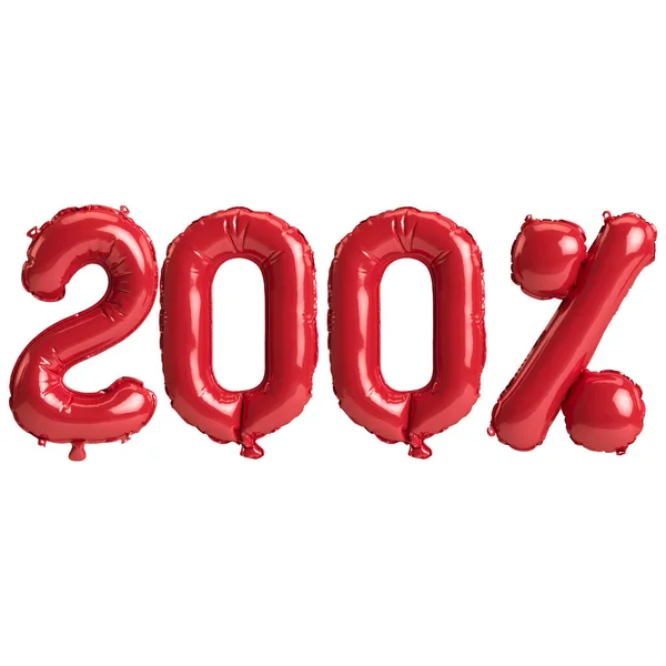 Illustration Red Balloons Shape 200 Isolated White Background — Stock Fotó