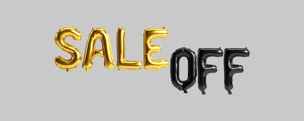 Illustration Gold Combined Black Balloons Sale Letters Luxury Background — 스톡 사진