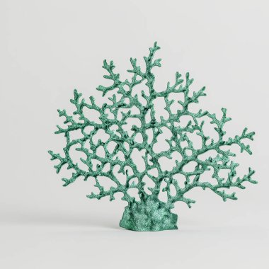 Beyaz arkaplanda izole edilmiş 3d dekorasyon