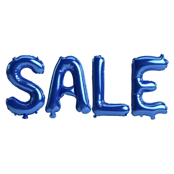 Ілюстрація Продажу Літери Сині Кульки Ізольовані Білому Тлі — стокове фото