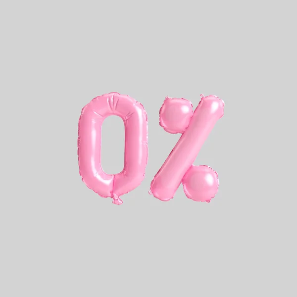 Illustration Percent Pink Balloons Isolated Background — Foto de Stock