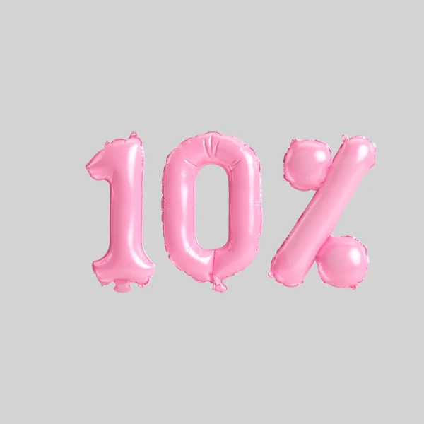 Illustration Percent Pink Balloons Isolated Background — ストック写真