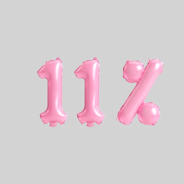 Illustration Percent Pink Balloons Isolated Background — ストック写真