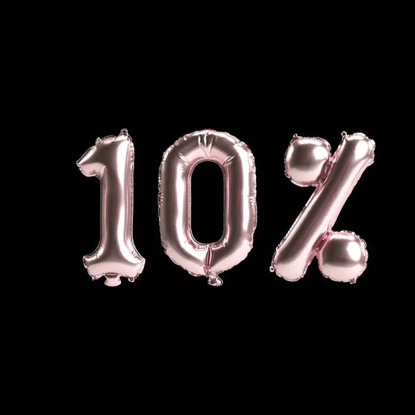 Illustration Percent Rose Balloons Isolated Background — Stockfoto