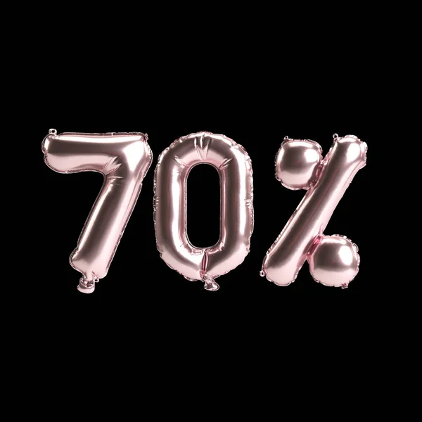 Ілюстрація Відсотків Повітряних Кульок Троянд Ізольовані Фоні — стокове фото