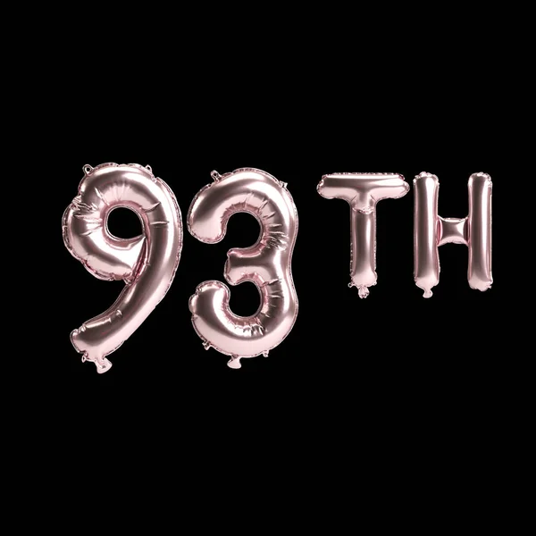 Illustratie Van 93Ste Roos Ballonnen Geïsoleerd Achtergrond — Stockfoto