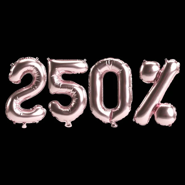 Illustration 250 Percent Rose Balloons Isolated Background — Fotografia de Stock
