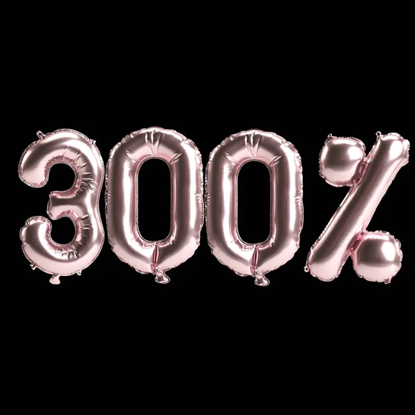 Illustration 300 Percent Rose Balloons Isolated Background — Stockfoto