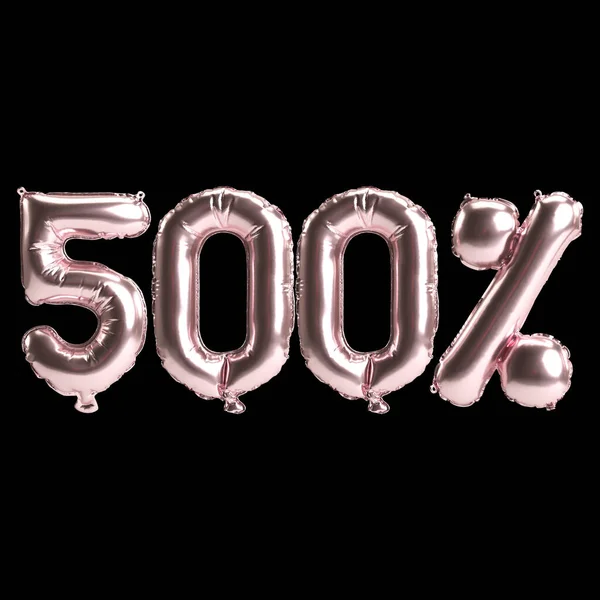 Illustration 500 Percent Rose Balloons Isolated Background — ストック写真