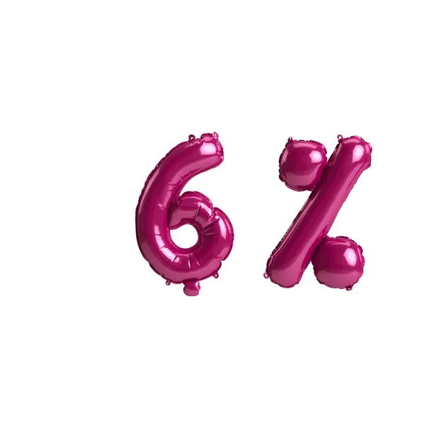 Illustration Percent Dark Pink Balloons Isolated Background — ストック写真