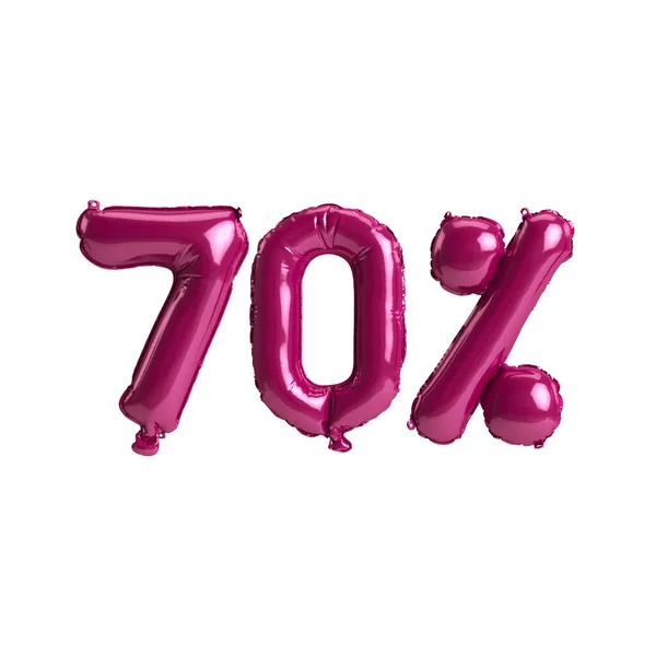 Illustration Percent Dark Pink Balloons Isolated Background — Stock Fotó