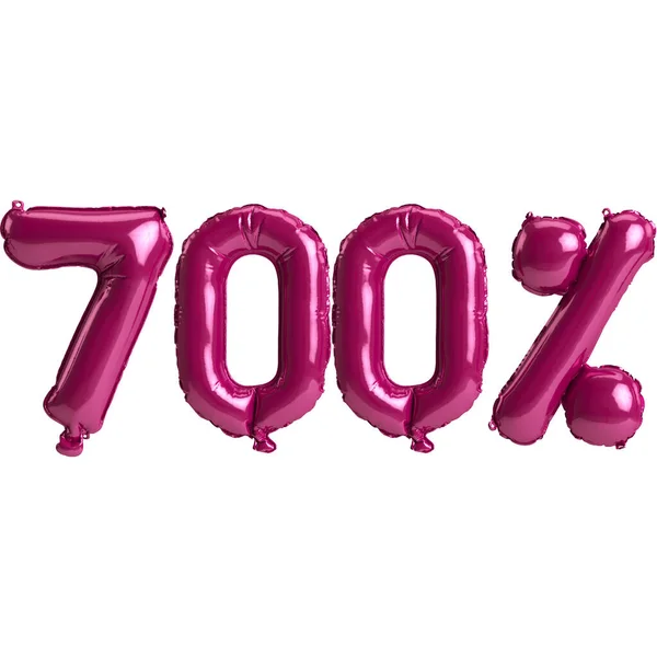 Illustration 700 Percent Dark Pink Balloons Isolated Background — Fotografia de Stock