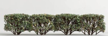 3d illustration of tree fence