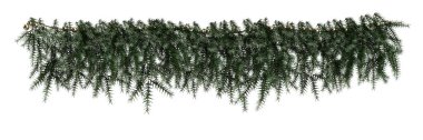 Beyaz arkaplanda izole edilmiş Noel dekorasyonunun 3d çizimi