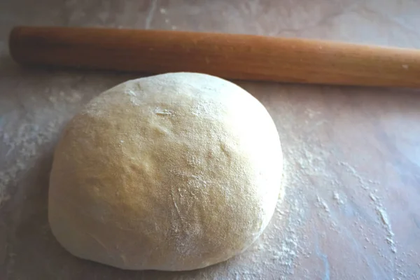 Deg Och Gungning Förberedelse Dough Home Made Mjöl Prod — Stockfoto