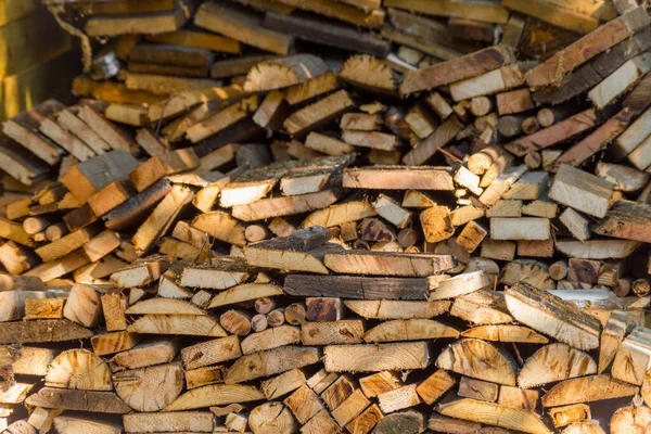 Skladování Palivového Dřeva Hromadění Dřeva Zimu — Stock fotografie